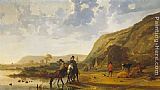River Landscape with Riders